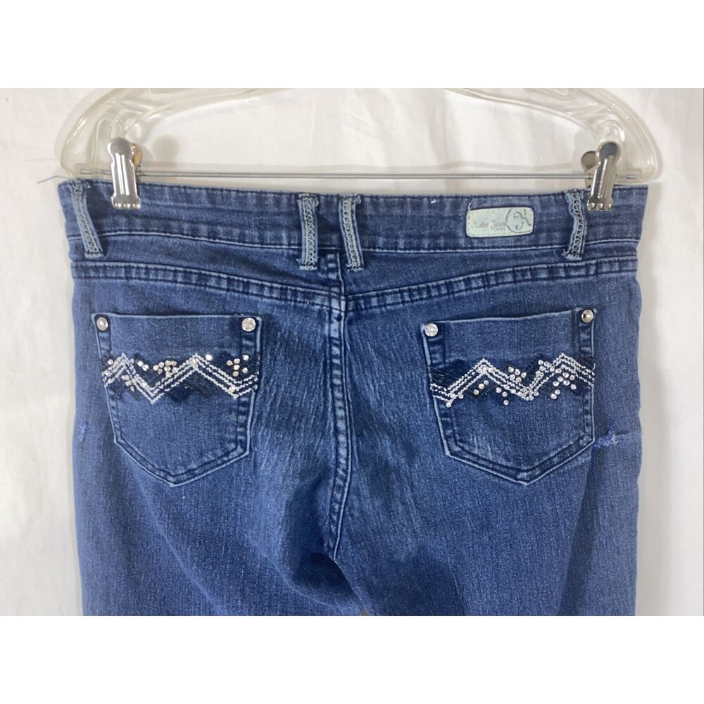 Kaba Jeans Skinny Rhinestone Embellished Embroidery Western Rodeo Bling Y